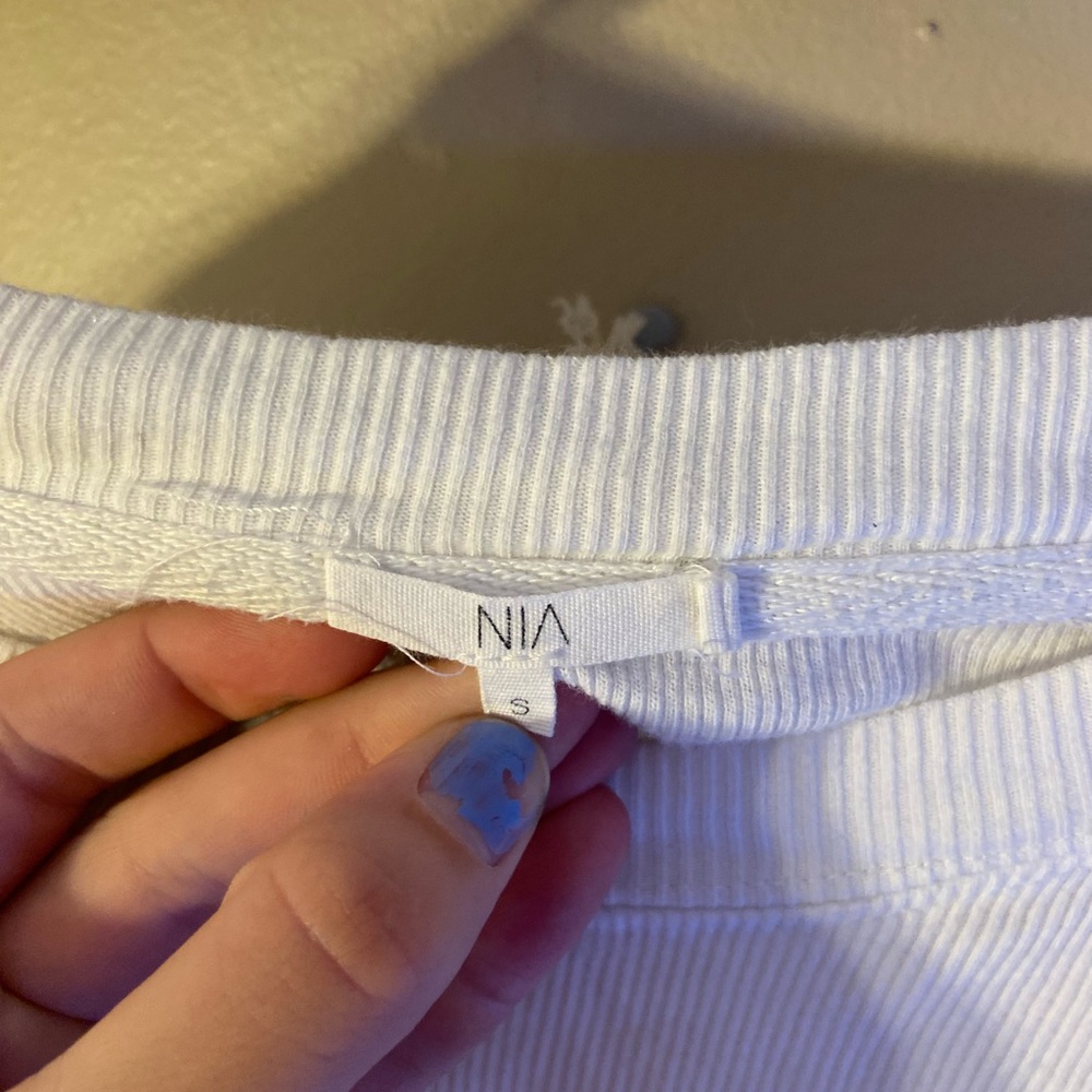 white cropped women’s long sleeve size s from NIA